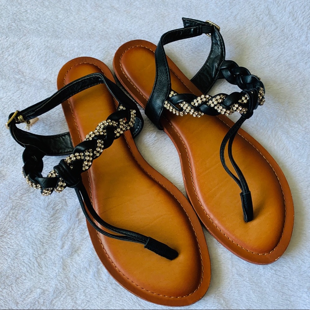 CM Jeweled Strappy Sandals